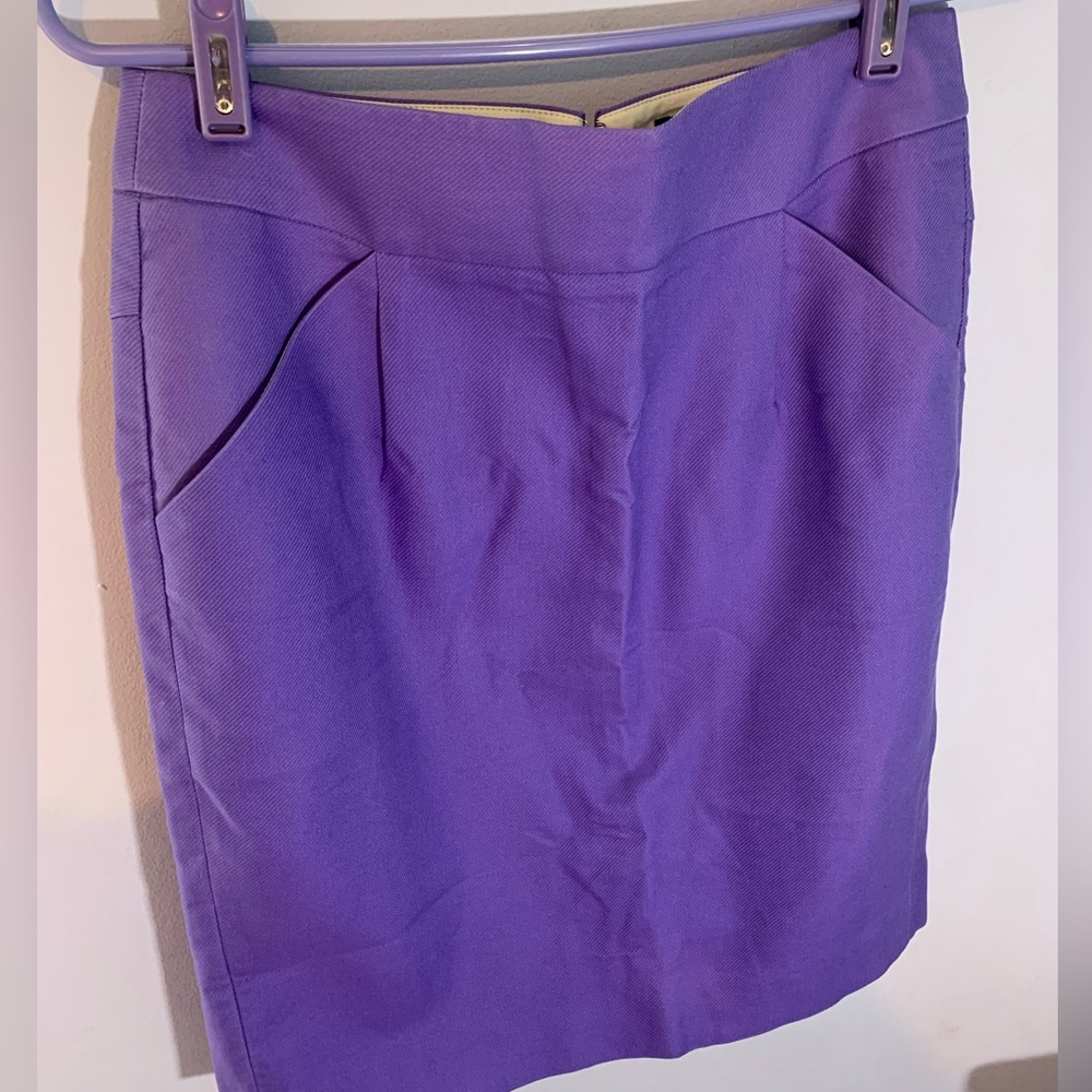Purple pencil skirt j crew